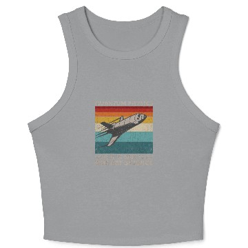 Discover Funny Retro 80´s Rocket Science Quantum Physics Crop Tank Top