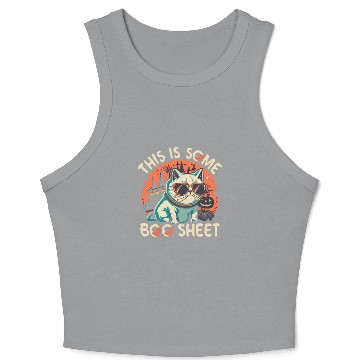 Discover This is Boo Sheet Halloween Ghost Crop Tank Top