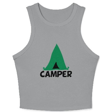Discover Camper tent green Crop Tank Top
