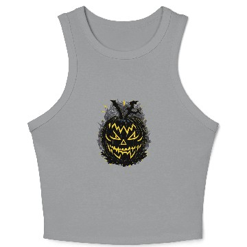 Discover Venom Pumpkin Yellow Eyes Crop Tank Top