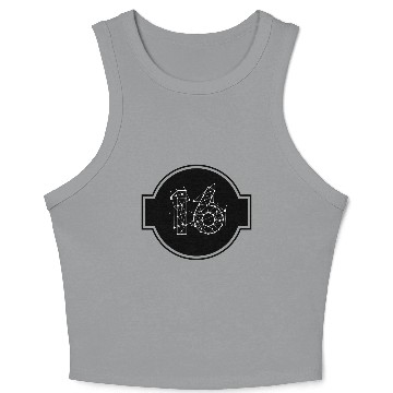 Discover Space Number 16 Crop Tank Top