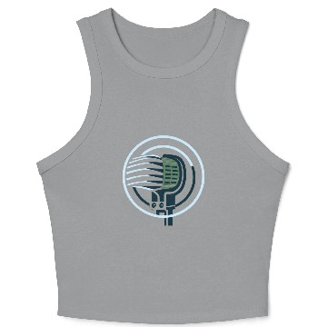 Discover Radio microphone ringed planet Crop Tank Top
