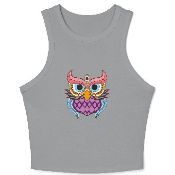 Discover Cute Mandela owl Crop Tank Top