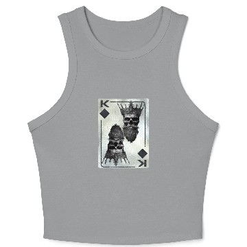 Discover Diamont King Gothic Halloween Fan Card Game Crop Tank Top
