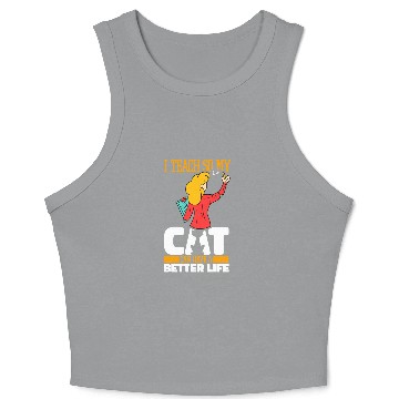 Discover Daycare Teacher Cat Crop Tank Top
