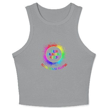 Discover Total Solar Eclipse Tulsa Oklahoma 4/28/24 Kids Crop Tank Top
