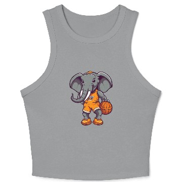 Discover Basketball elephant Crop Tank Top
