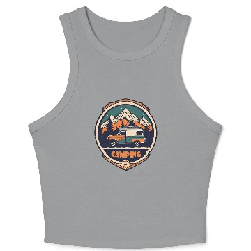 Discover Camping / Forest / Wildness / Camper / Adventure Crop Tank Top