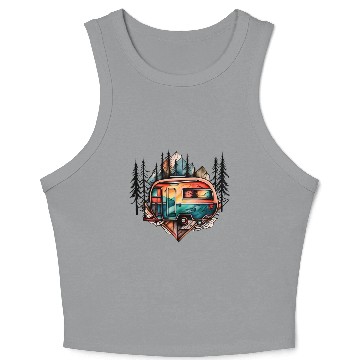 Discover Camper / camping / Wildness / Tree / Mountain Crop Tank Top