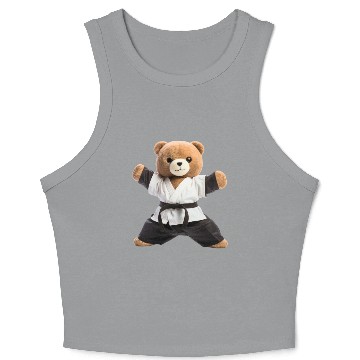 Discover Bear karate teakwondo Crop Tank Top