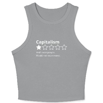 Discover Capitalism Review Crop Tank Top