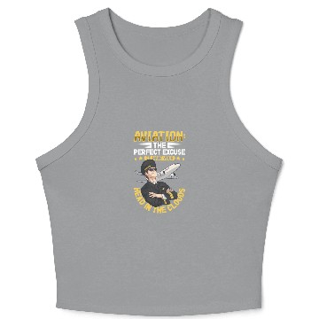 Discover Pilot Aviation Airplane Airline Future Pilots Crop Tank Top