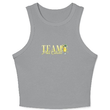 Discover Team Pina Colada Cocktail Bartender Crop Tank Top
