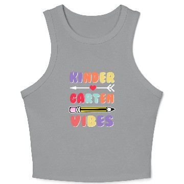 Discover Kindergarten Vibes Back To School Crop Tank Top