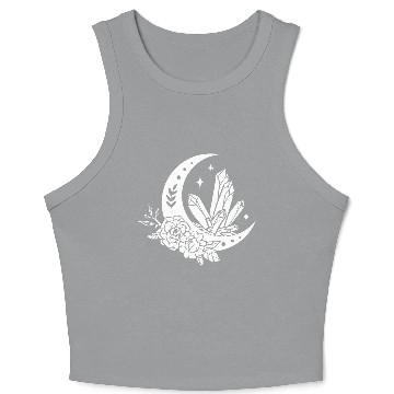 Discover "Crystal Moon Flowers" Crop Tank Top