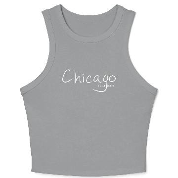 Discover Chicago Illinois USA Crop Tank Top