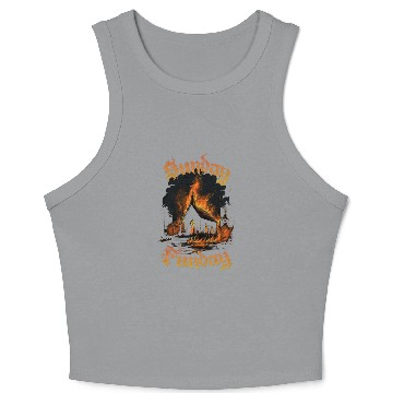 Discover Sunday Funday Crop Tank Top