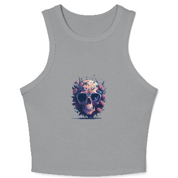 Discover Floral Skull | C06 Crop Tank Top