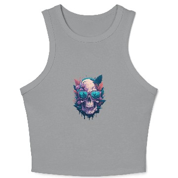 Discover Floral Skull | C09 Crop Tank Top