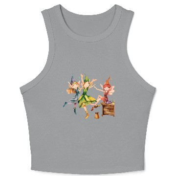 Discover Whimsical Elf Party Crop Tank Top