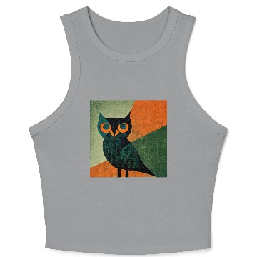 Discover Mod Owl: Orange Beak Owl Crop Tank Top