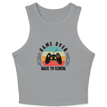 Discover Back To School Funny Game Over Teacher Student Crop Tank Top