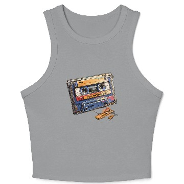 Discover 90s Nostalgia Cassette Crop Tank Top