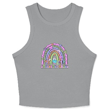 Discover Emergency Nurse rainbow Crop Tank Top