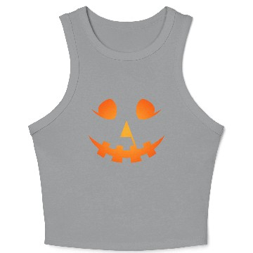 Discover Halloween Pumpkin Glow Crop Tank Top