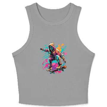 Discover Cyberpunk Skater Vector Crop Tank Top