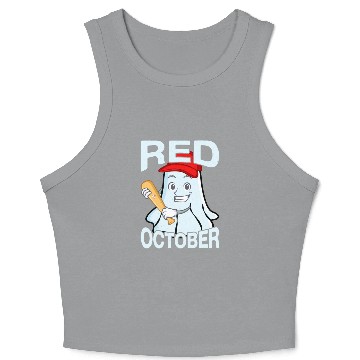 Discover Vintage Philly Red October Philadelphia Ghost Crop Tank Top