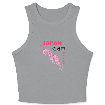 Discover Japan sakura Crop Tank Top