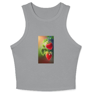 Discover This design is strawberry fruit Crop Tank Top