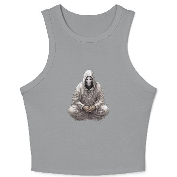 Discover Funny Halloween Pumpkin With Cute Ghost Crop Tank Top