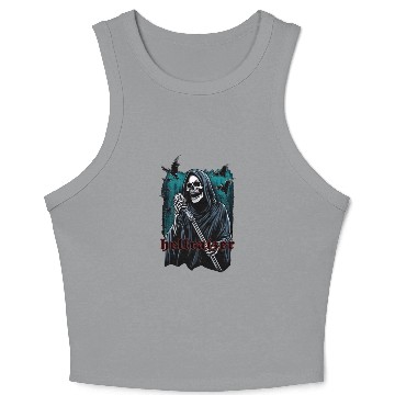 Discover HellRaizer Reaper with Microphone and Bats Green Crop Tank Top
