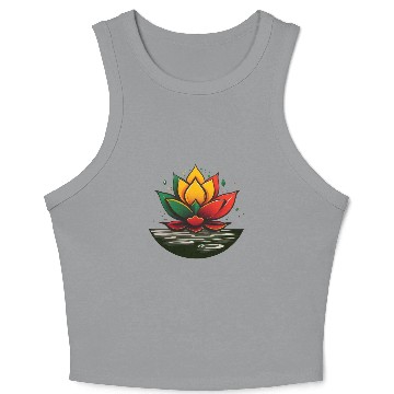Discover Reggae Lotus Crop Tank Top