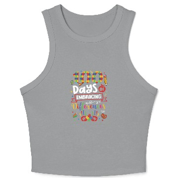 Discover 100 Days of Embracing Differences, SPED Teacher Crop Tank Top