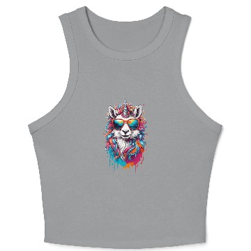Discover Sparkling Horse Rainbow Unicorn Pony Crop Tank Top