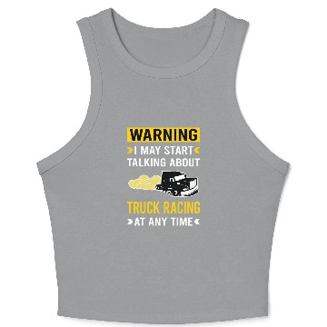 Discover Warning Truck Racing Race Crop Tank Top