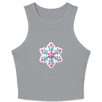 Discover Crystal snowflake Crop Tank Top