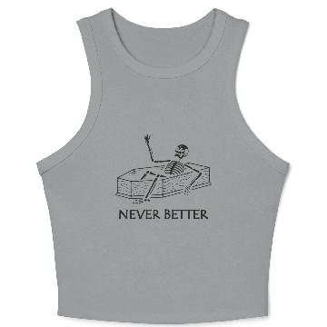 Discover Never Better Skeleton Crop Tank Top