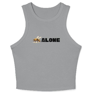 Discover Bee Alone Graphic Crop Tank Top