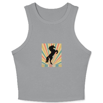 Discover UNICORN RETRO STYLE Crop Tank Top