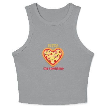 Discover PIZZA IS MY VALENTINE Crop Tank Top