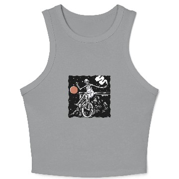Discover SKELETON AND BIKE Crop Tank Top