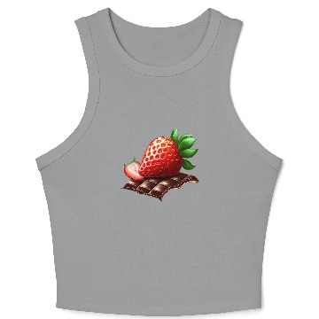 Discover Sweet Temptation: Strawberry Meets Dark Chocolate Crop Tank Top