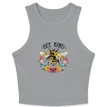 Discover Bee Kind Wild Flower Crop Tank Top