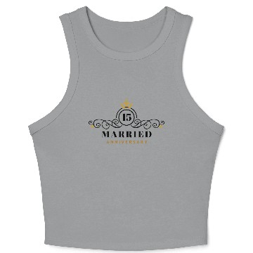 Discover Wedding Anniversary 15 Years Crop Tank Top