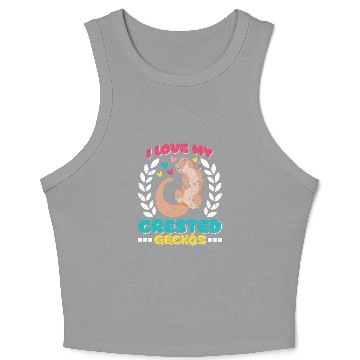 Discover Reptile Lover Lizard Collector Crestie Crested Crop Tank Top