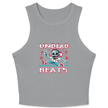 Discover Undead Beats - 8-bit Zombie Groove Crop Tank Top